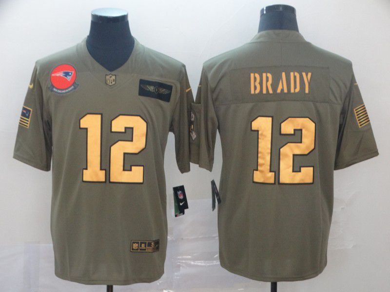 Men Green Bay Packers #12 Rodgers Gold Nike Olive Salute To Service Limited NFL Jersey->cleveland browns->NFL Jersey